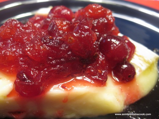 cranberry topped brie