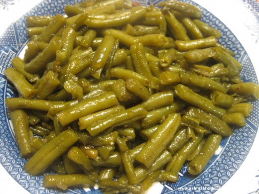 sweet and sour green beans