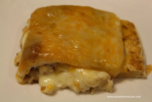 chicken and cheese enchilada