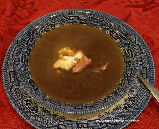 Black Bean Soup with ham