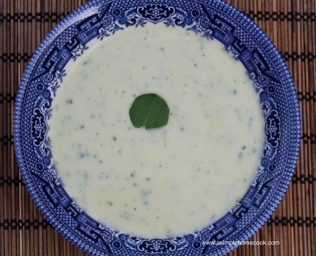cream of potato and watercress soup