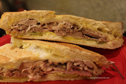 Cuban sandwich cut