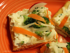 vegetable topped pizza