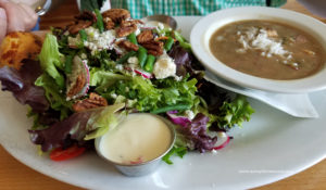 public house salad and gumbo