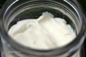 Homemade mayo in jar