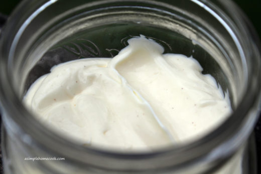 Homemade mayo in jar