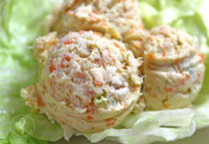 Chicken salad with carrots