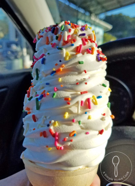 The Jug vanilla ice cream cone