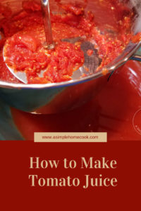 how to make tomato juice with food mill
