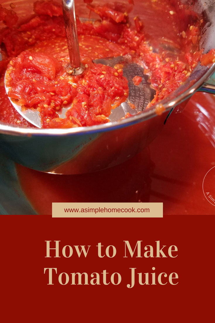 how to make tomato juice with food mill