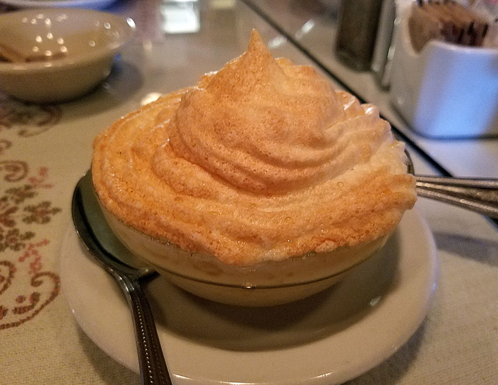 rice pudding topped with meringue