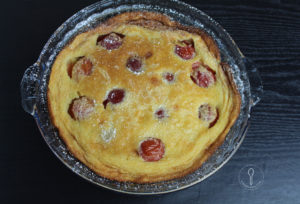 cherry plum clafoutis whole