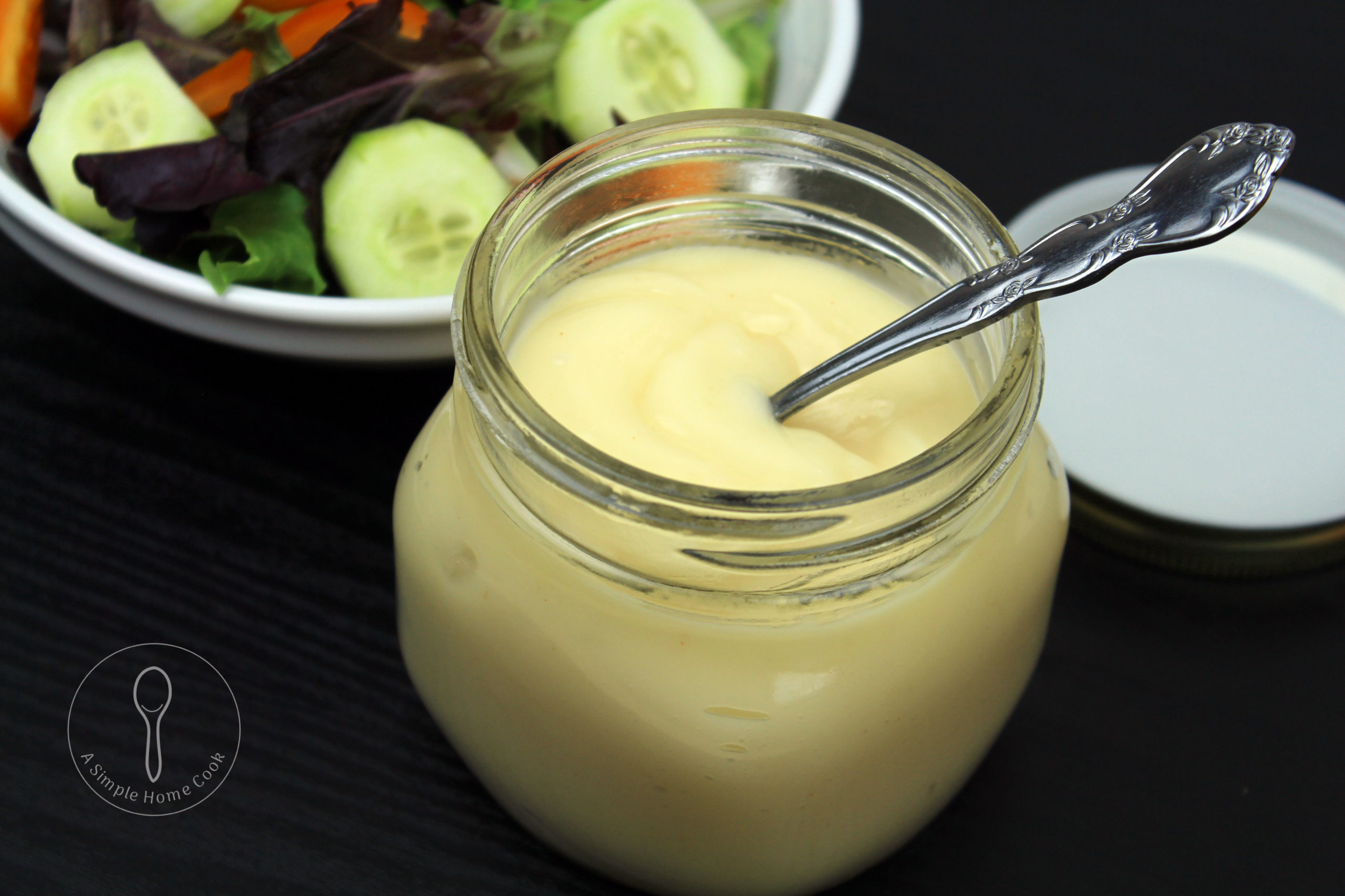 jar of salad dressing